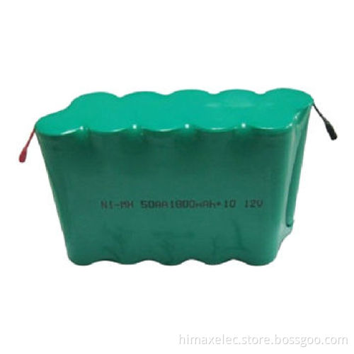 NiMH AA 10S1P 12V 1800mah rechargeable battery small pack, for LED lighting